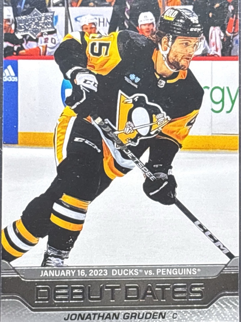 Upper Deck Debut Dates Hockey Trading Card - Jonathan Gruden